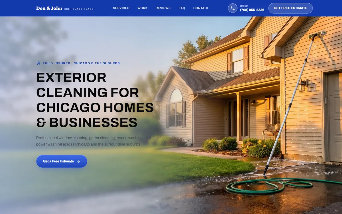 Don & John Exterior Cleaning website