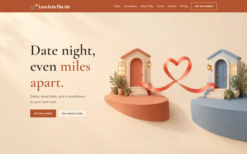 Love Is In The Air website