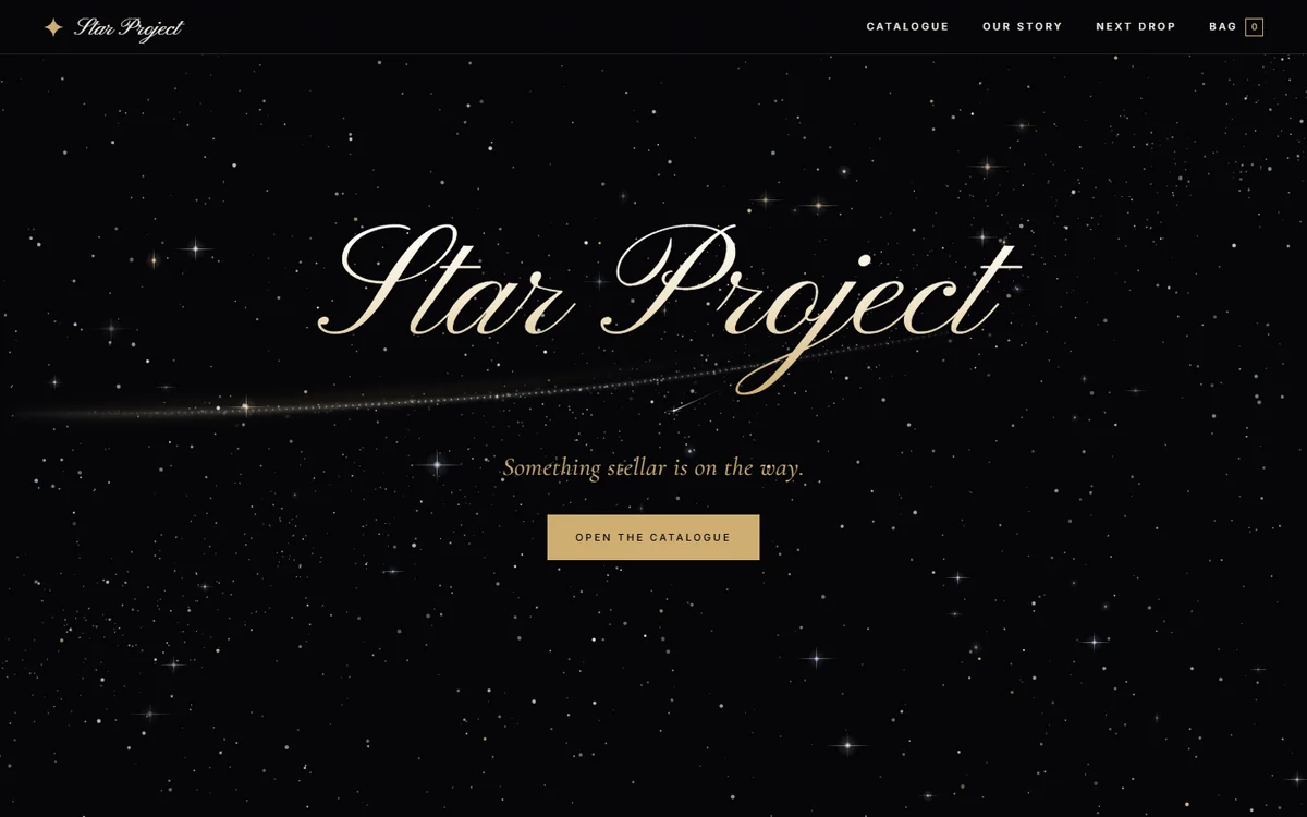 Star Project clothing store website
